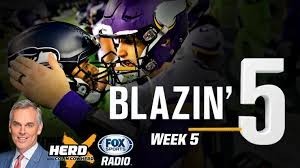 <h1> <p style = "color:#013369">Colin Cowherd’s Blazing 5 Picks for NFL Week 5 </h1>