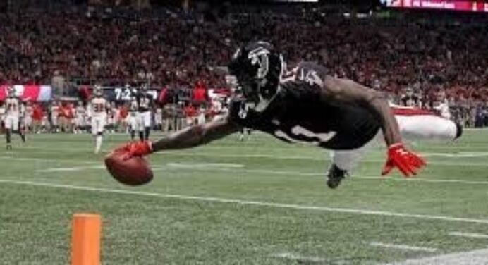 <h1> <p style = "color:#013369" > Atlanta WR Julio Jones aka “Dr. Scary” </h1>