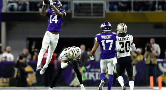 The Vikings Pull Off a Mystifying Win Over the Saints with a Last-Second 61-yard Touchdown Pass